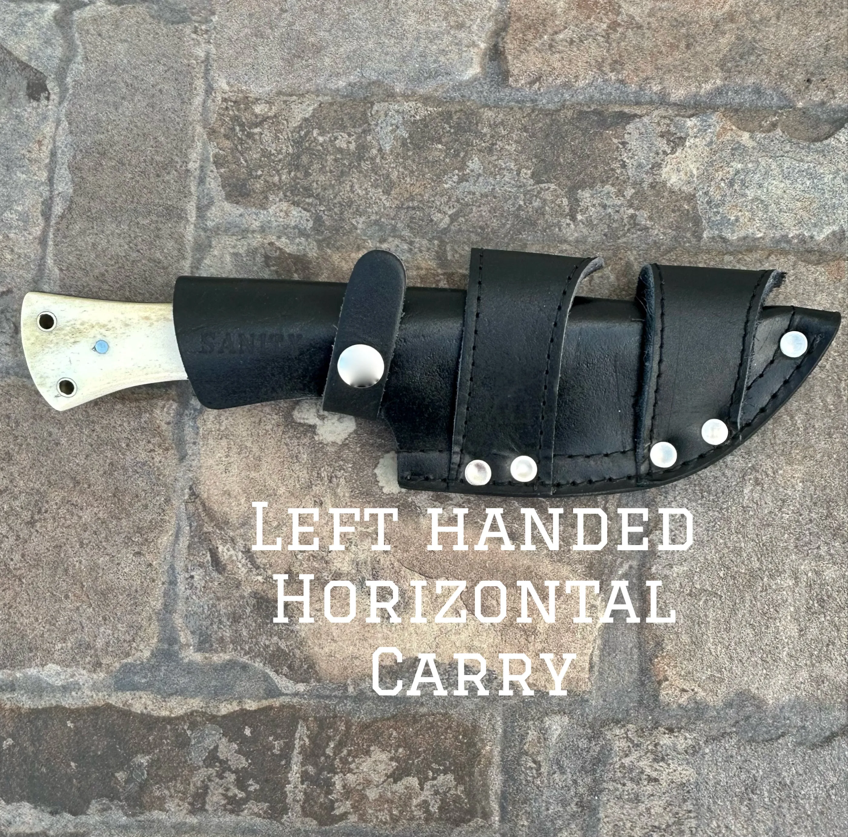 10” Rough Rider Series - I’ll Be Your Huckleberry - Bone - D2 Steel - Horizontal & Vertical Carry - CUS02