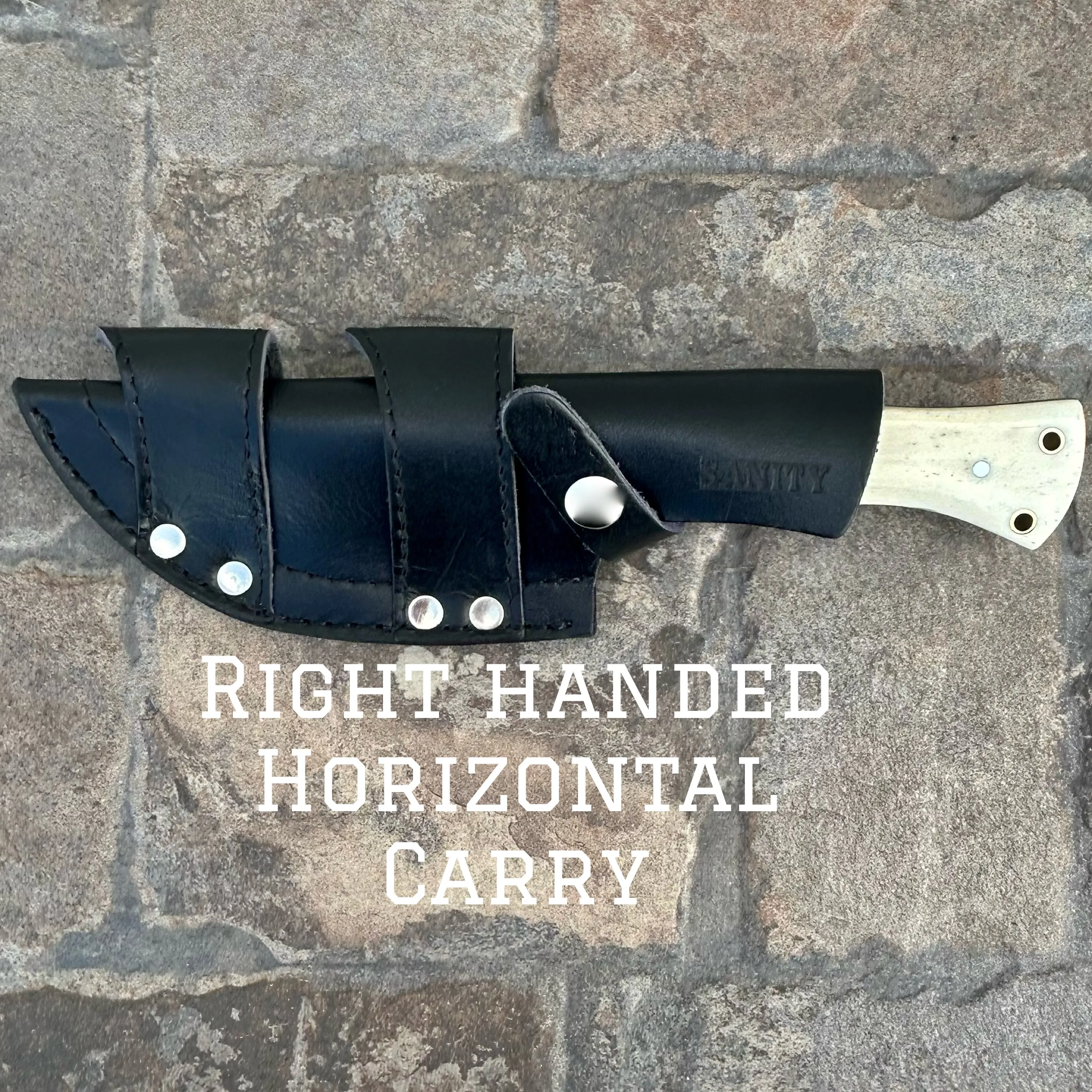 10” Rough Rider Series - I’ll Be Your Huckleberry - Bone - D2 Steel - Horizontal & Vertical Carry - CUS02