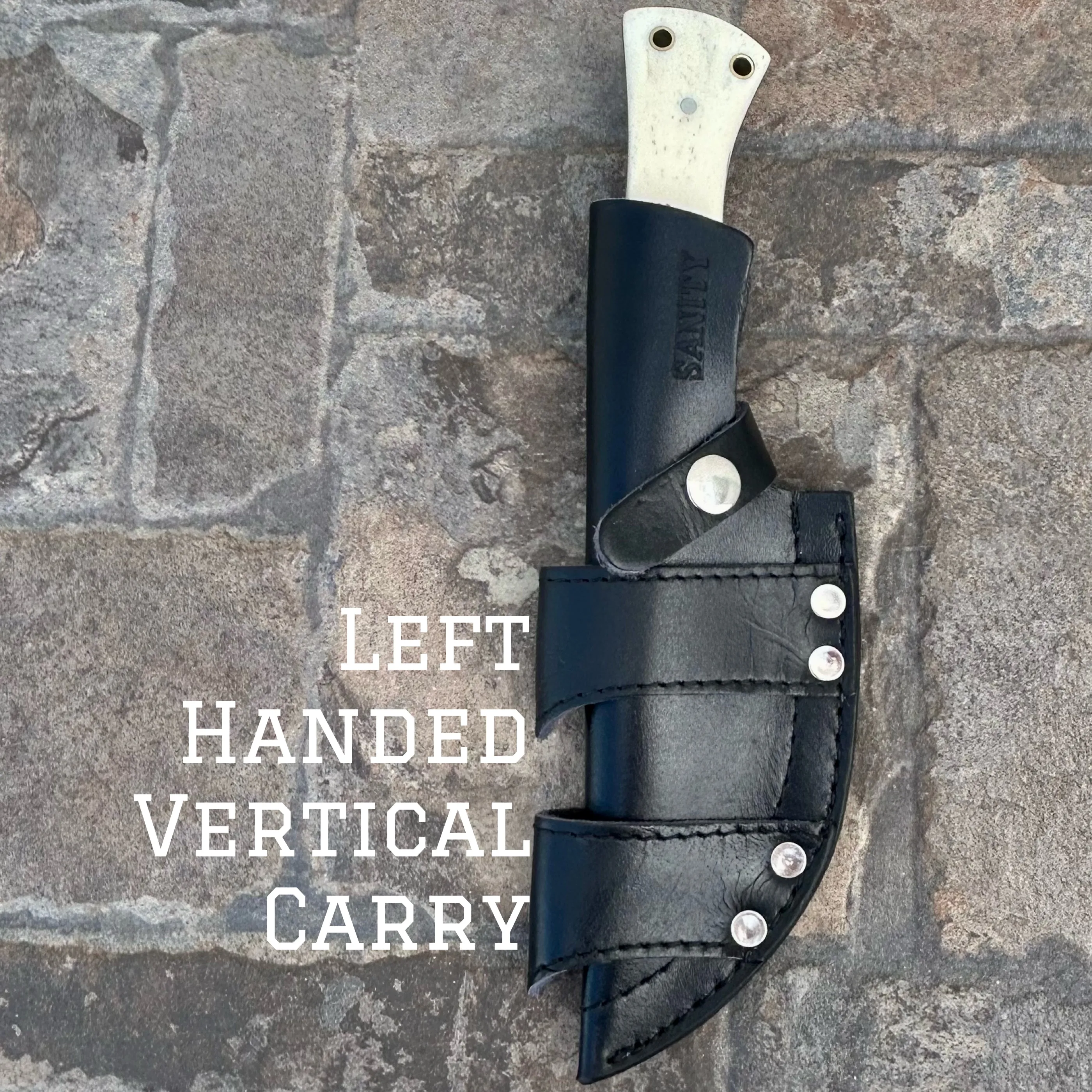 10” Rough Rider Series - I’ll Be Your Huckleberry - Bone - D2 Steel - Horizontal & Vertical Carry - CUS02