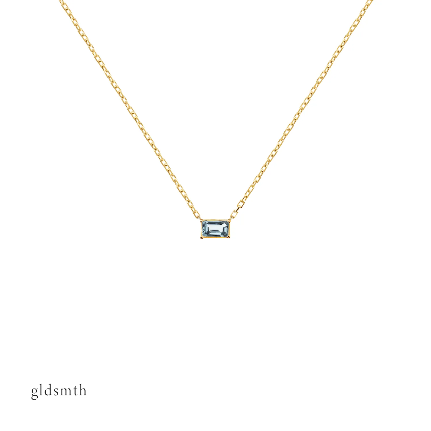 10k Gold Lauren Blue Topaz Necklace