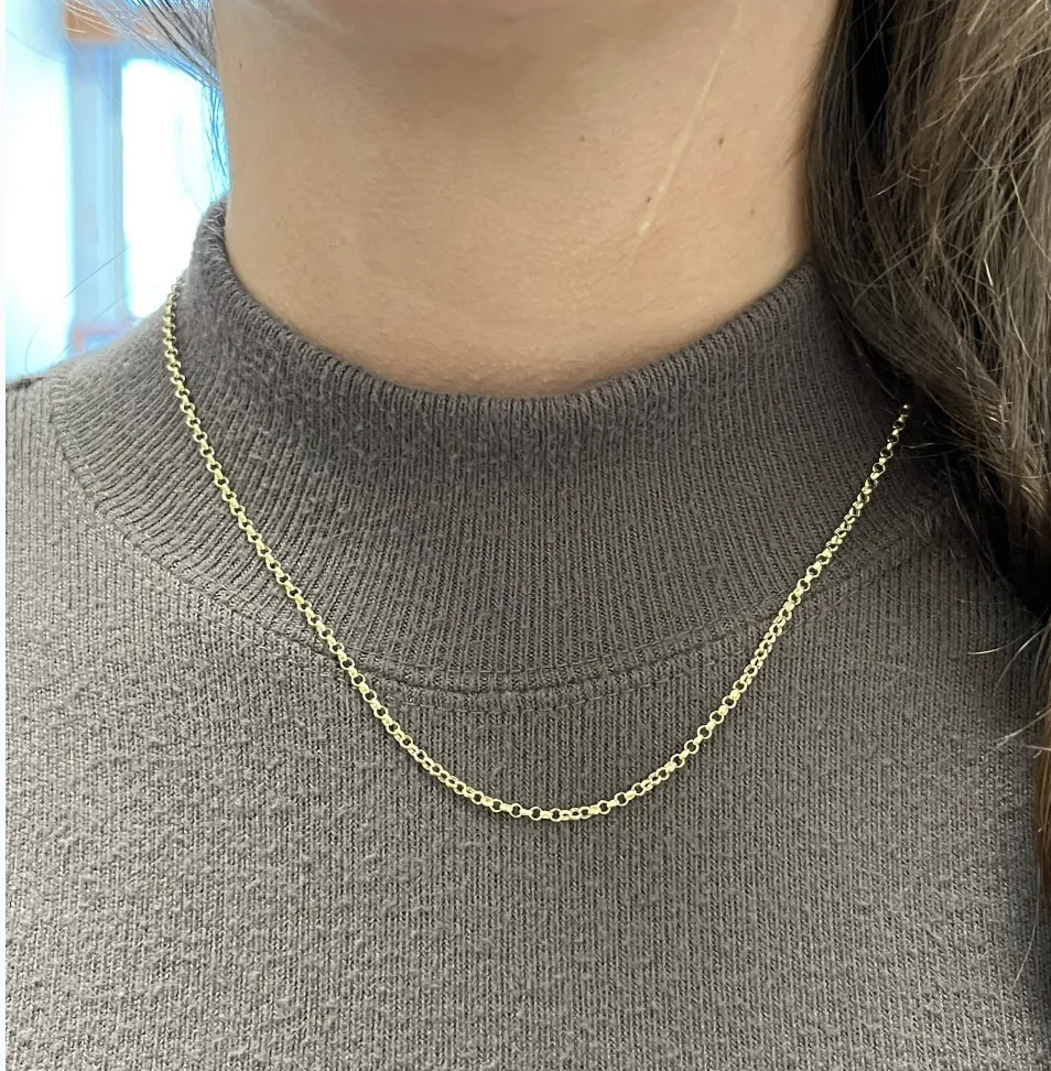 14K Gold Bar and Toggle Chain Necklace | 18 Inches - 1.5mm