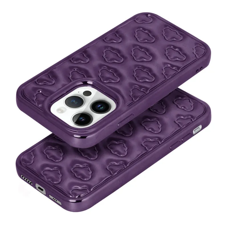 3D Cute Cloud Pattern Back Cover for Apple iPhone 14 Pro