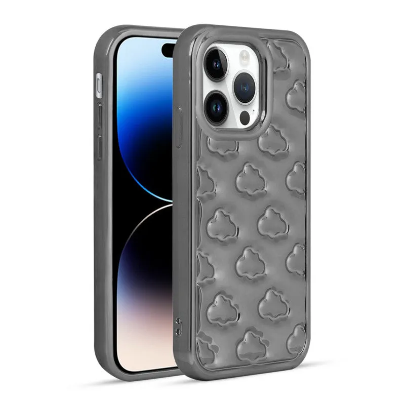 3D Cute Cloud Pattern Back Cover for Apple iPhone 14 Pro