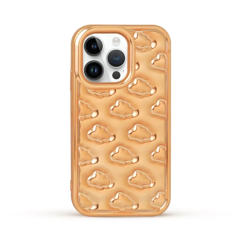 3D Cute Cloud Pattern Back Cover for Apple iPhone 14 Pro