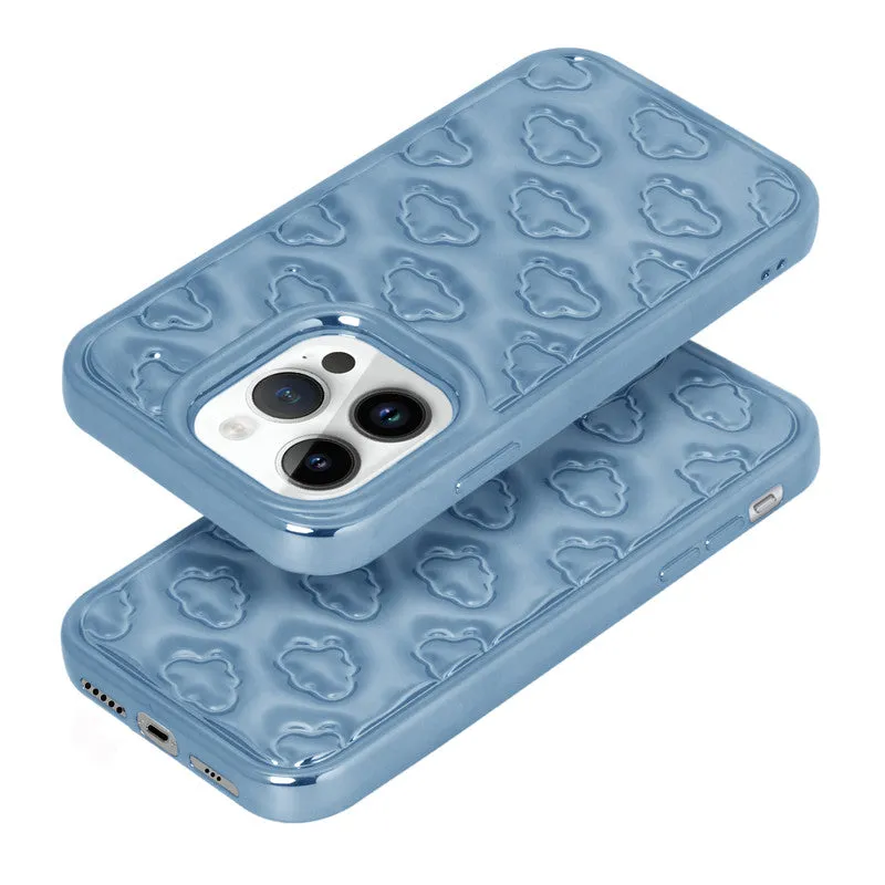 3D Cute Cloud Pattern Back Cover for Apple iPhone 14 Pro