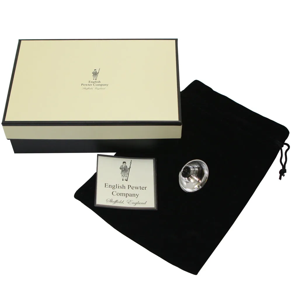 6oz Stainless Steel Hip Flask With Pewter Stag Emblem