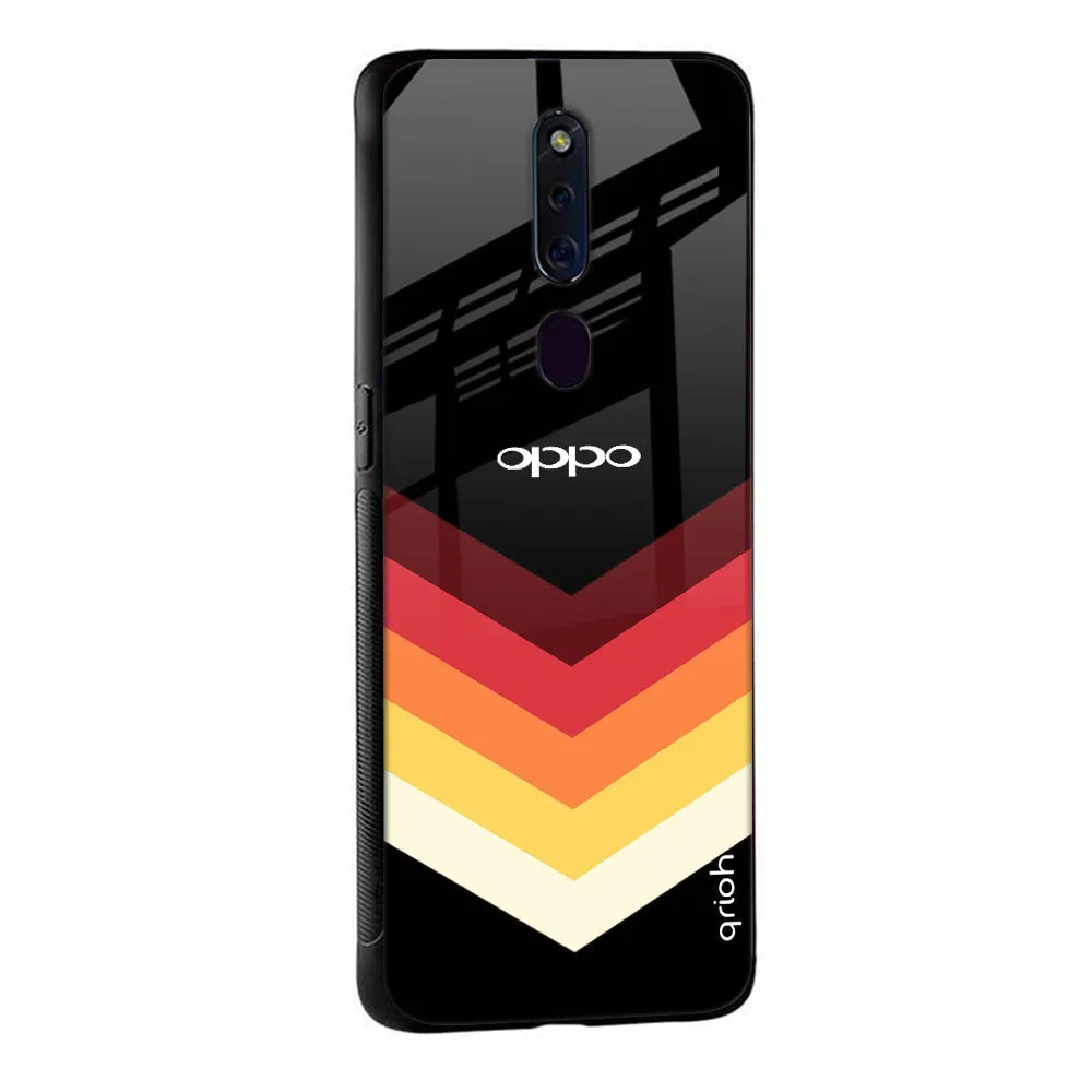 Abstract Arrow Pattern Glass Case For Oppo F11 Pro