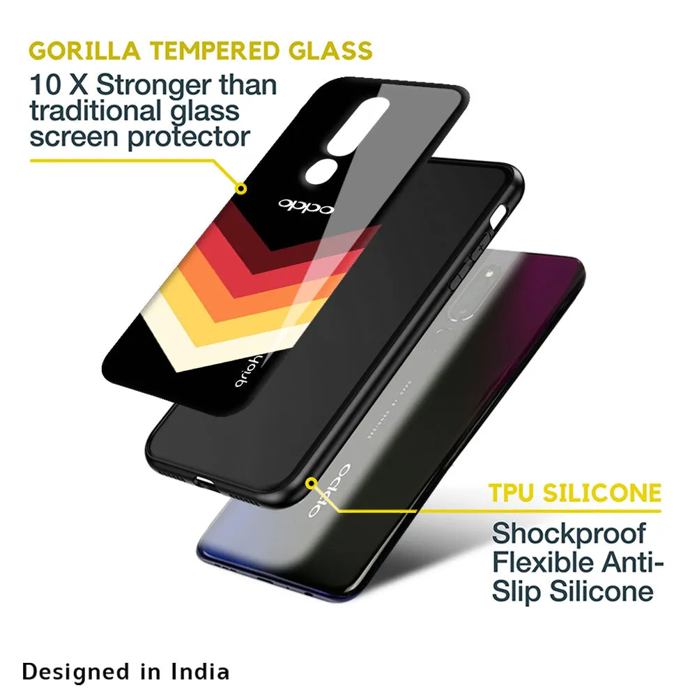 Abstract Arrow Pattern Glass Case For Oppo F11 Pro
