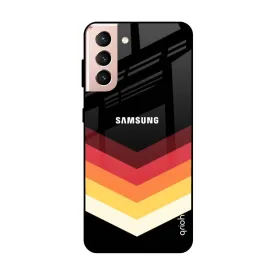 Abstract Arrow Pattern Glass Case For Samsung Galaxy S21