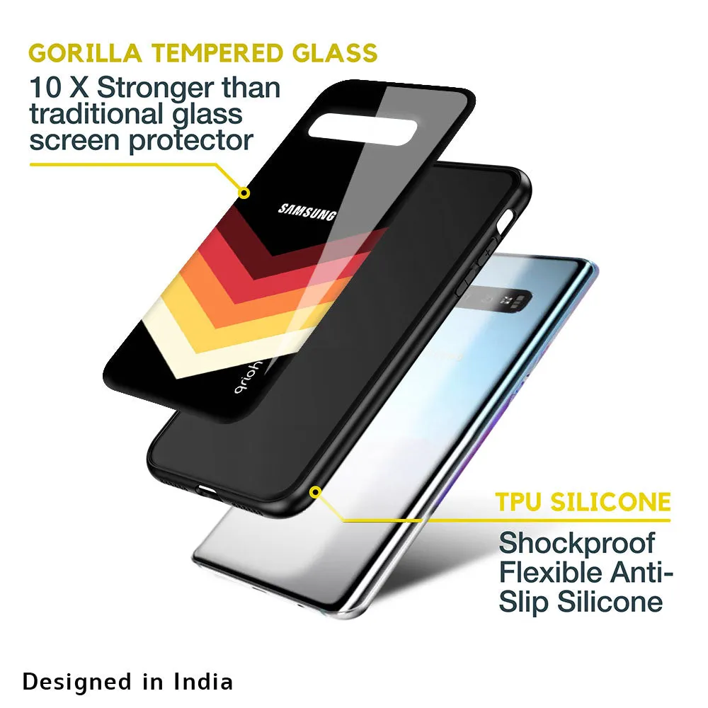 Abstract Arrow Pattern Glass Case For Samsung Galaxy S21