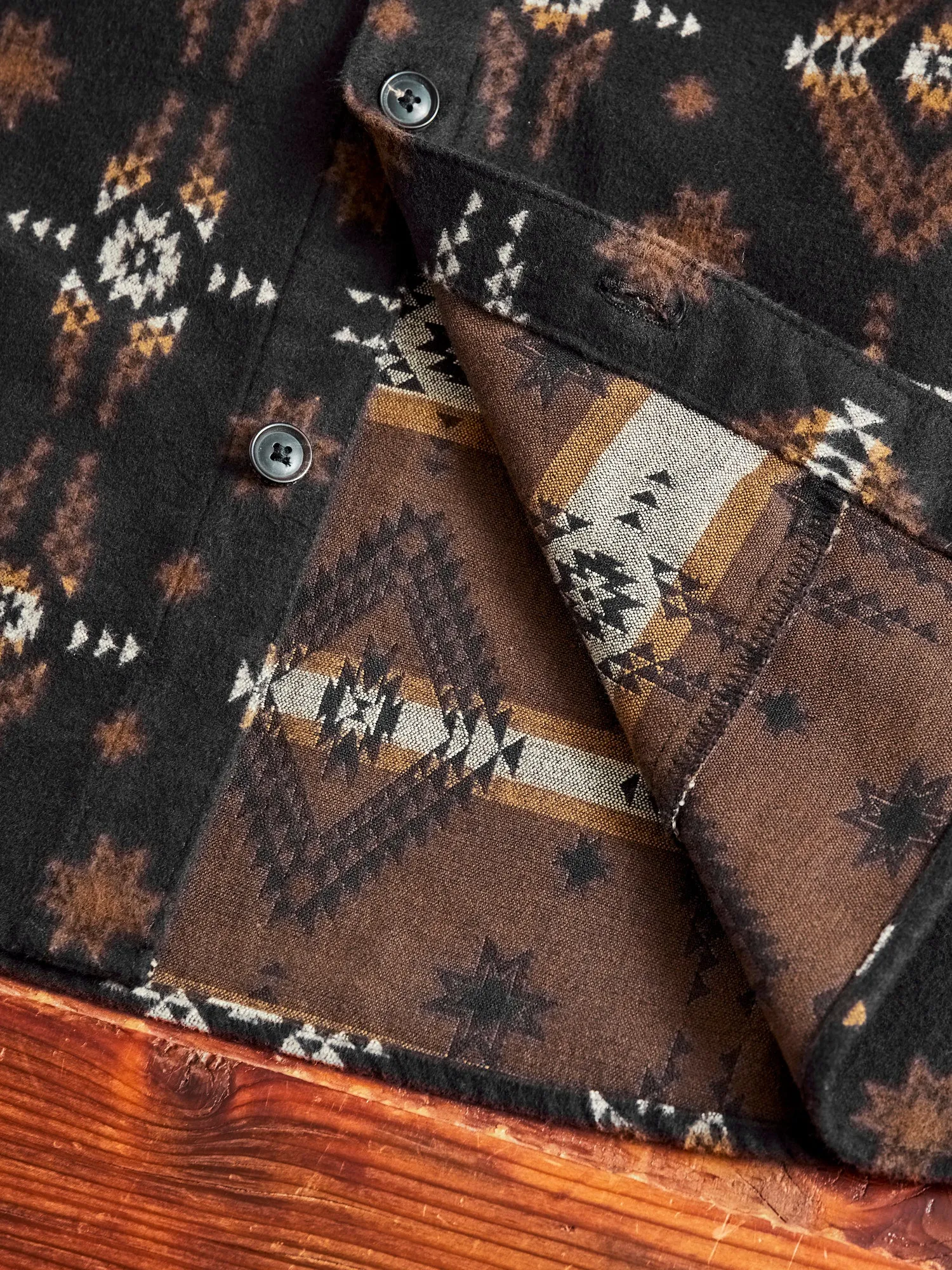 Alta Work Shirt in Black Southwestern