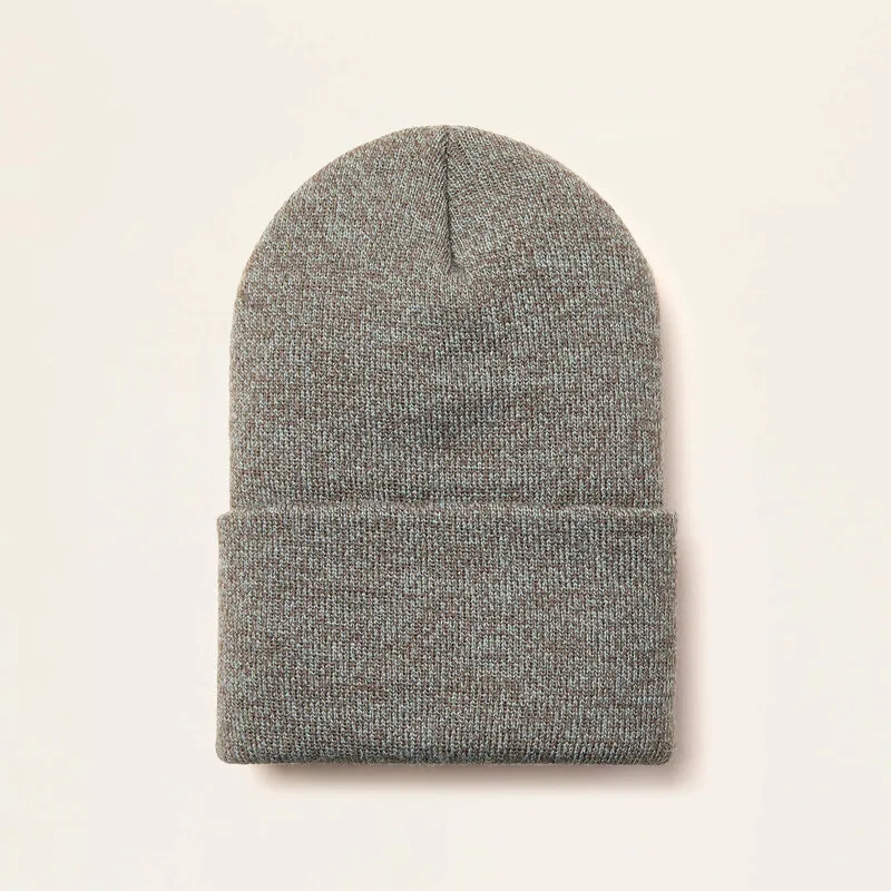 American Outdoors Patch Beanie - Balsam Green/Dark Grey