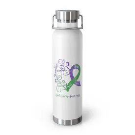 Anal Cancer Awareness Heart Copper Vacuum Insulated Bottle, 22oz