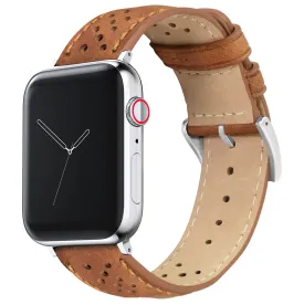 Apple Watch Caramel Brown Racing Horween Leather Watch Band