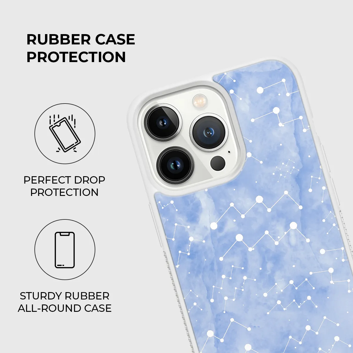 Aquarius Zodiac Rubber Phone Case