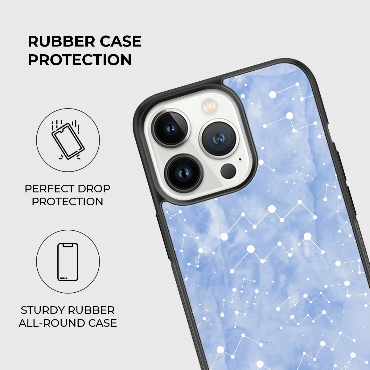 Aquarius Zodiac Rubber Phone Case