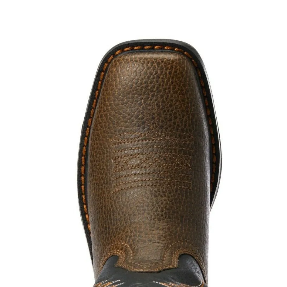 Ariat® Children's Cocoa Brown Work Orange VentTEK™ Boots 10034159