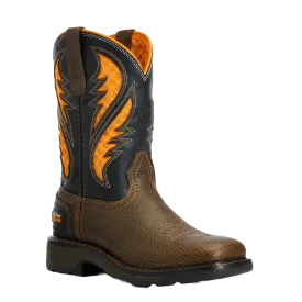 Ariat® Children's Cocoa Brown Work Orange VentTEK™ Boots 10034159