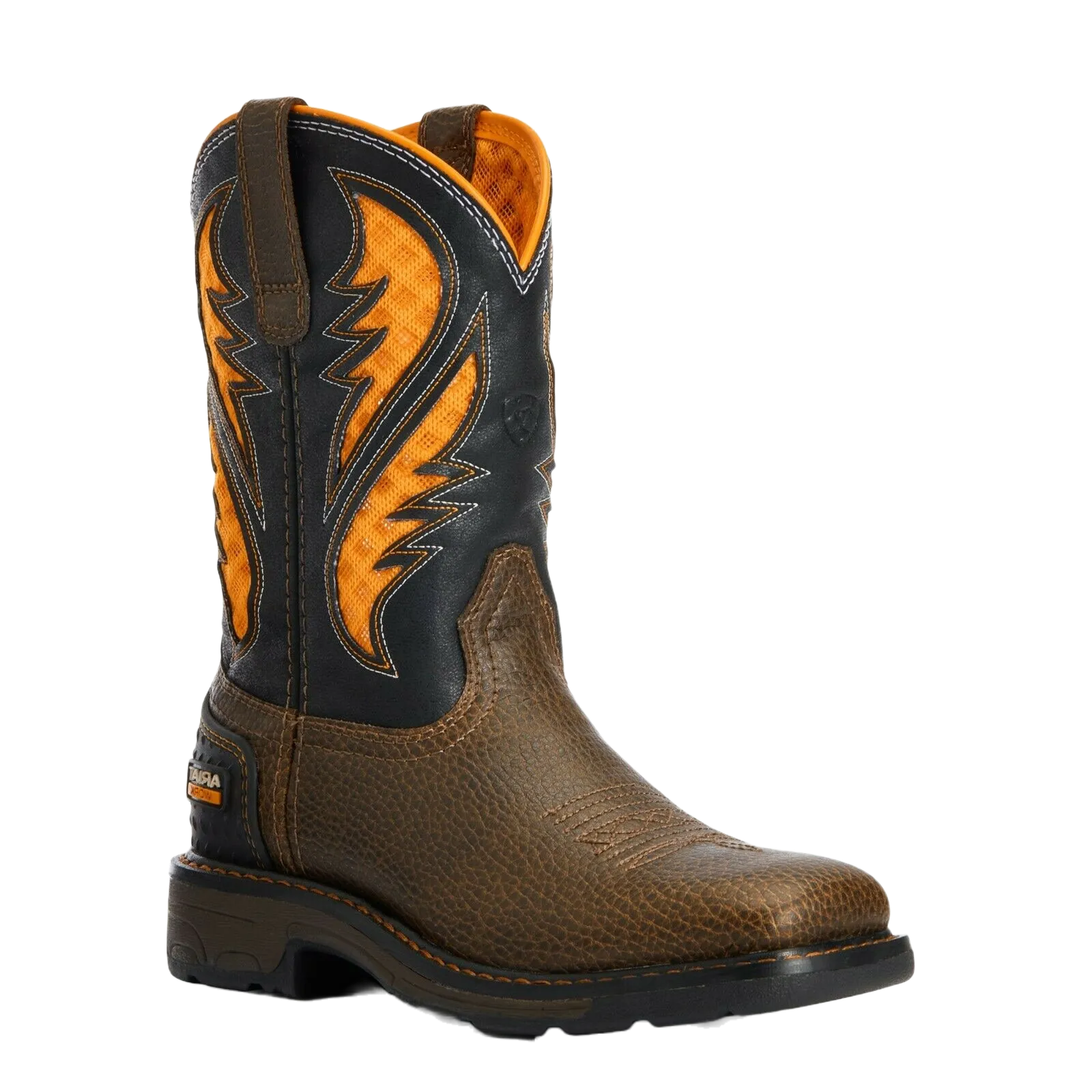 Ariat® Children's Cocoa Brown Work Orange VentTEK™ Boots 10034159