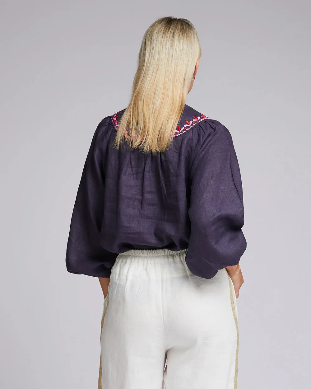 Ava Blouse - Navy