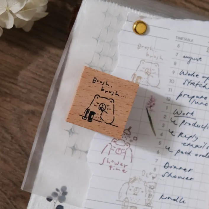 Beary Ordinary Days II Rubber Stamp
