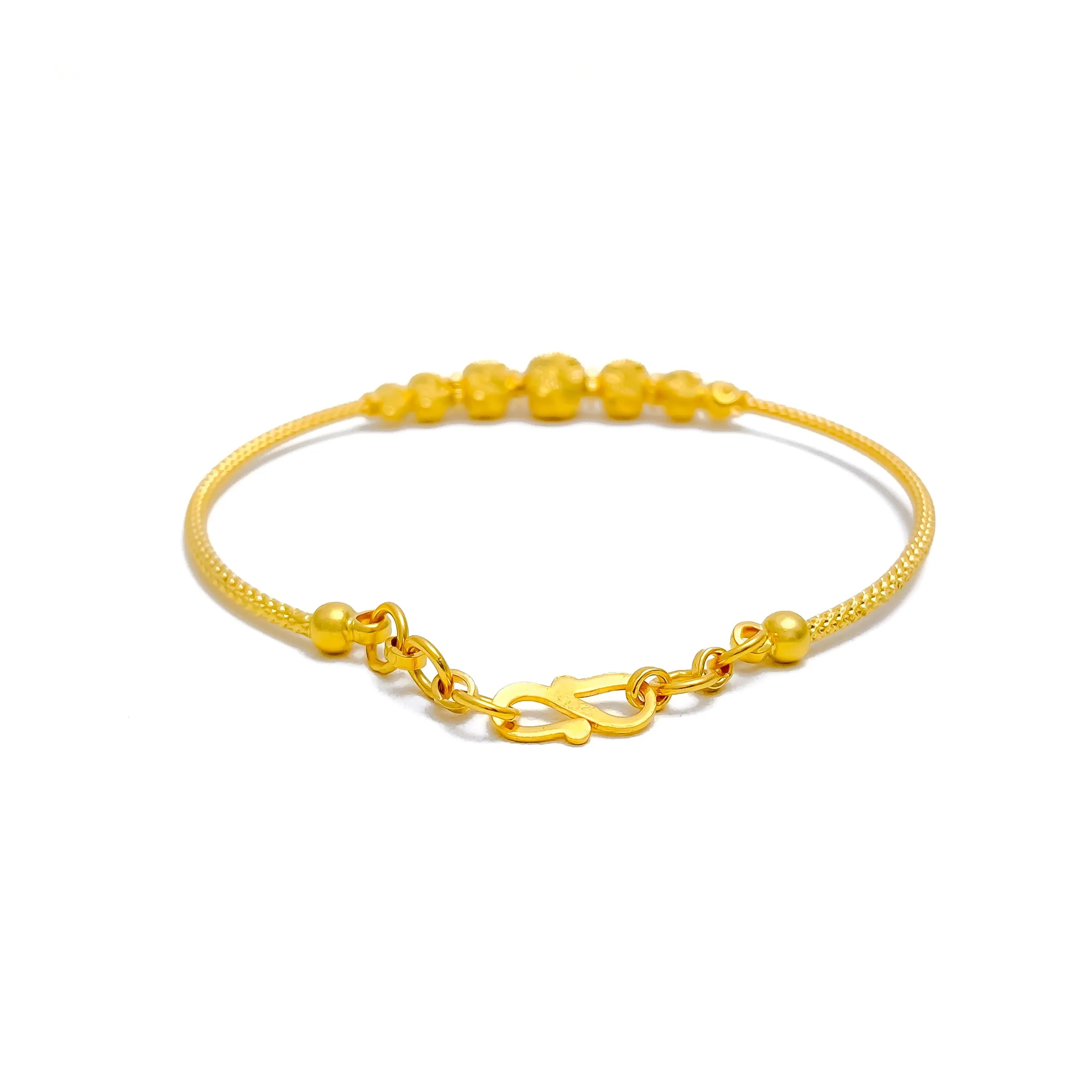 Beautiful Etched 22k Gold Bangle Bracelet