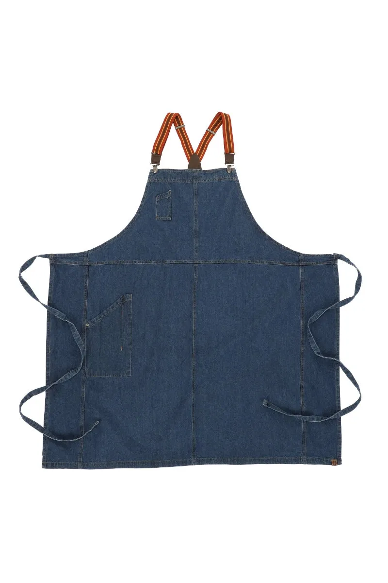 Berkeley Medium Blue Chef's Bib Apron