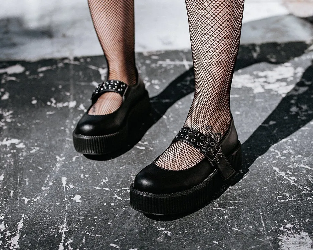 Black TUKskin™ Mary Jane Viva Mondo Creeper