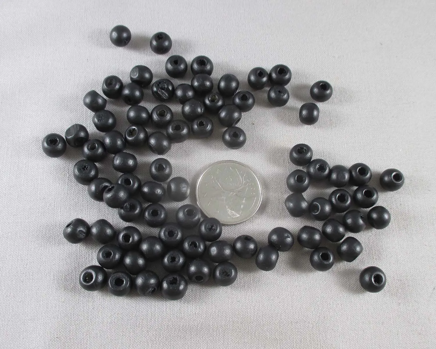 Black Wood Beads Various Sizes