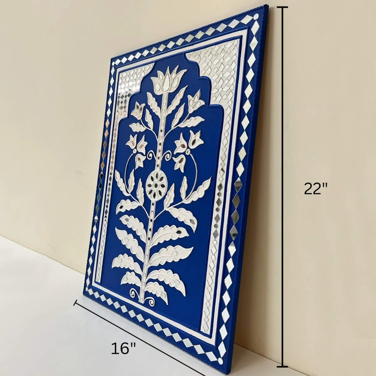 Blue Sparkle Handmade Mud Art Wall Hanging
