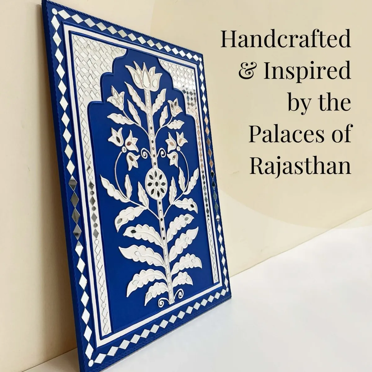 Blue Sparkle Handmade Mud Art Wall Hanging