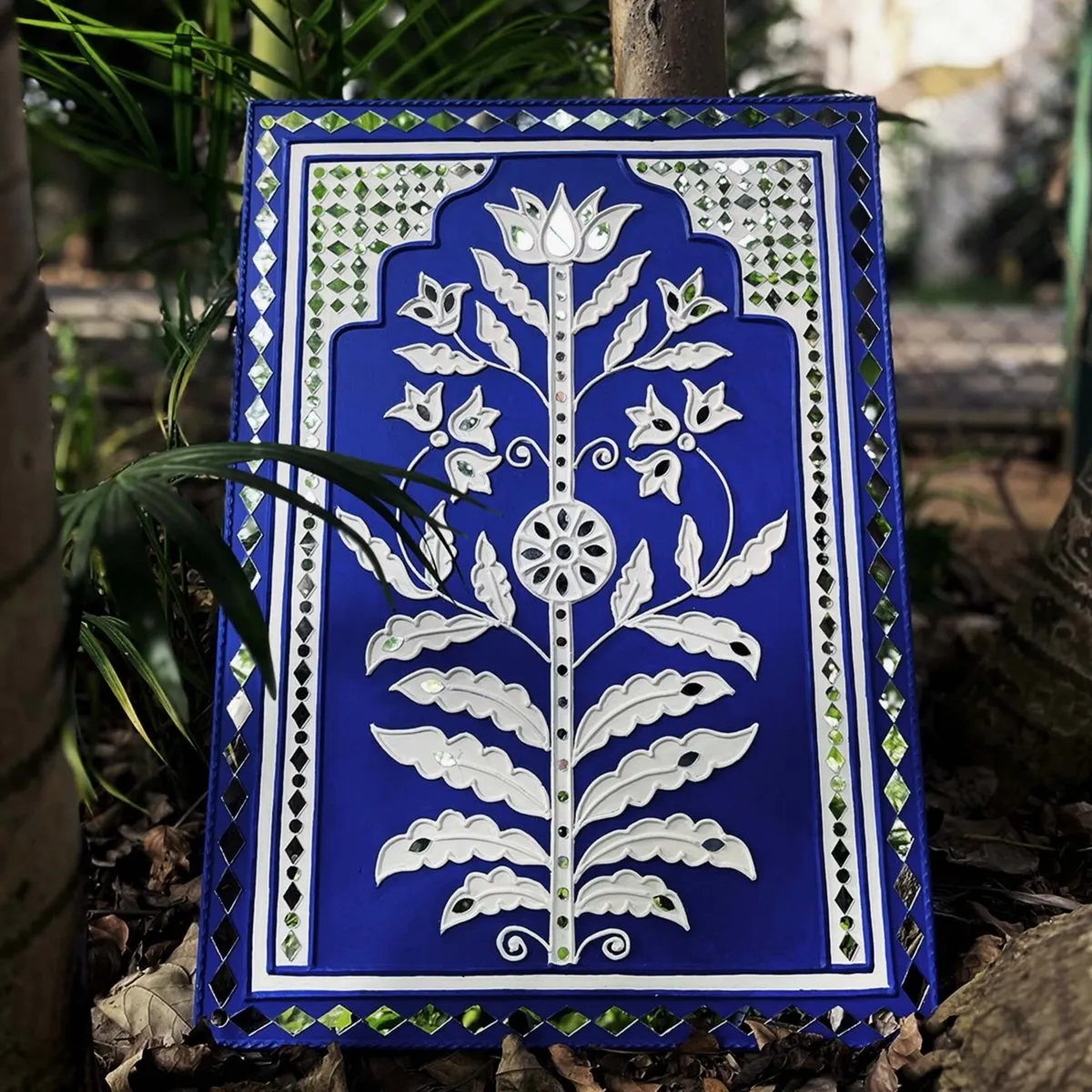 Blue Sparkle Handmade Mud Art Wall Hanging