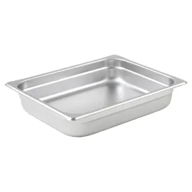 Browne 1/2 Size Steam Pan 2.5" Deep, Stainless Steel