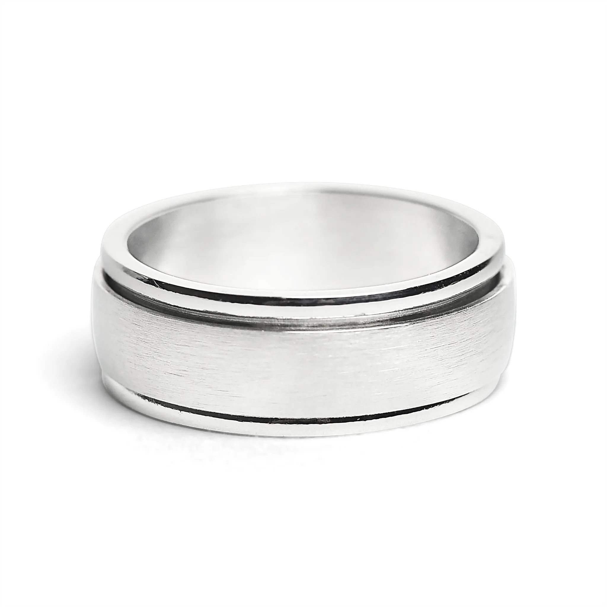 Brushed Stainless Steel Spinner Center Ring / SRJ9001