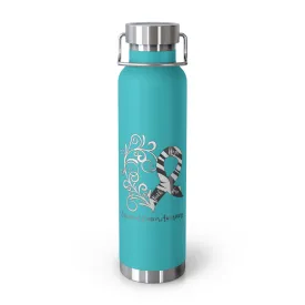 Carcinoid Cancer Awareness Heart Copper Vacuum Insulated Bottle, 22oz