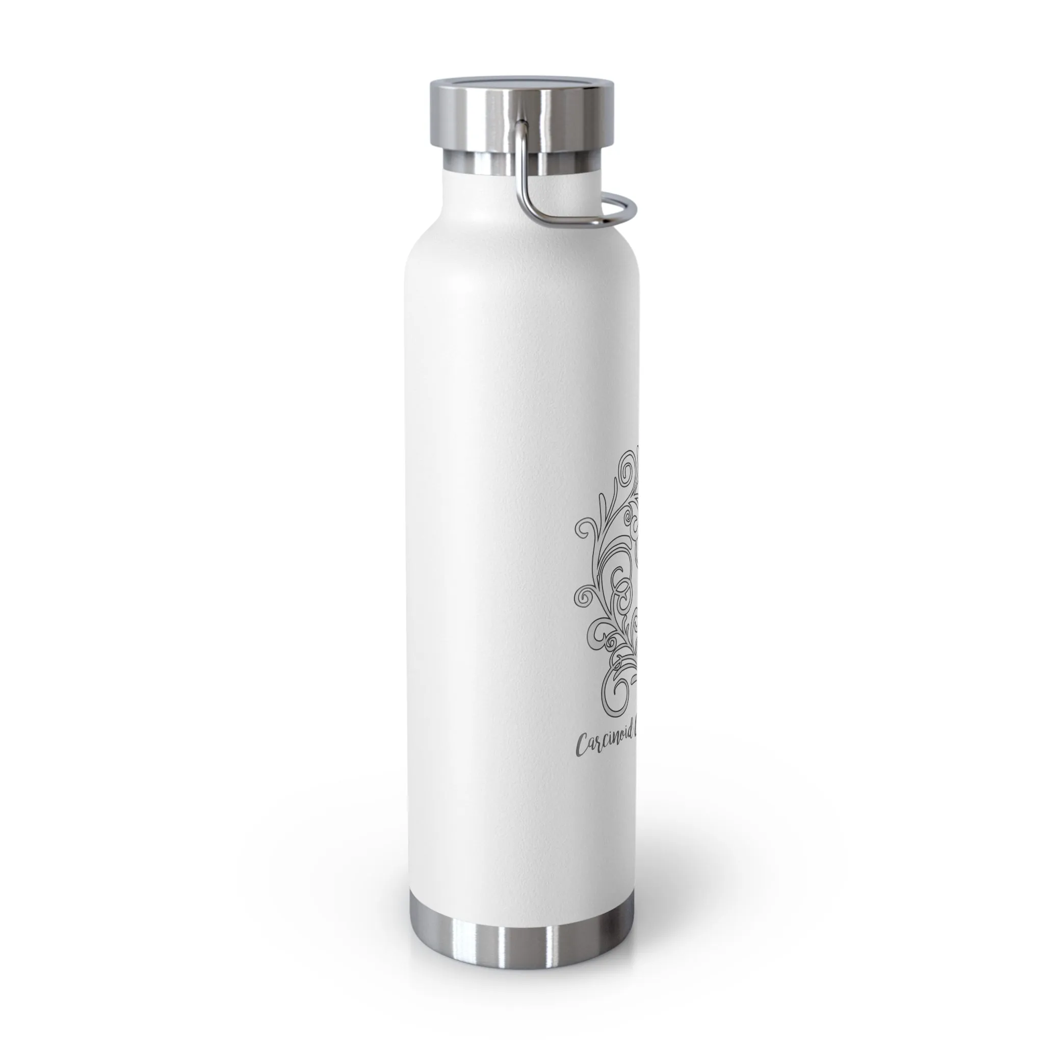 Carcinoid Cancer Awareness Heart Copper Vacuum Insulated Bottle, 22oz