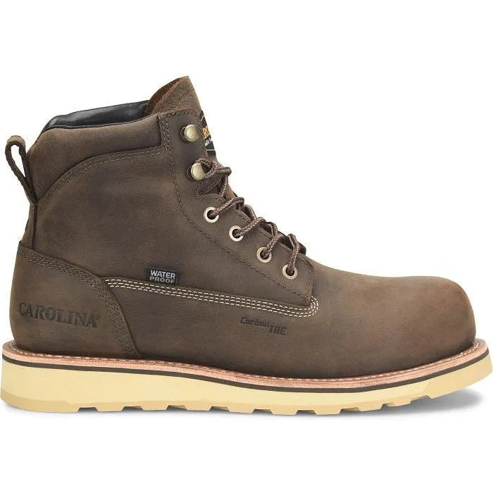 Sure, heres an optimized product title with modifiers:

Carolina Mens 6-Inch Waterproof Carbon Comp Toe Work Boot - Brown (Model CA7572)
