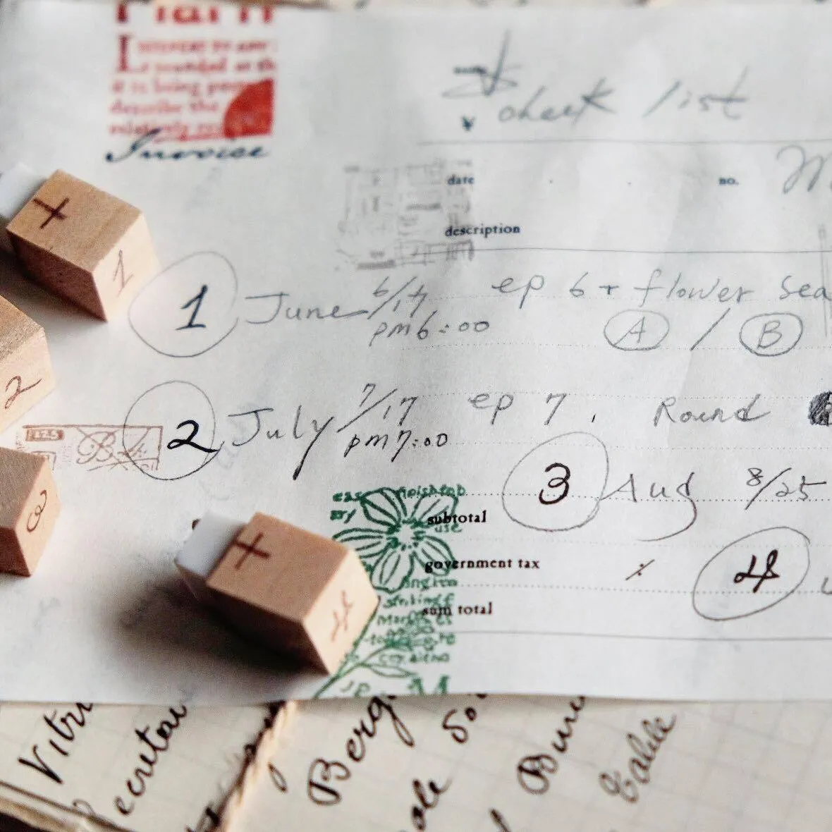 Chamil Garden 5th Anniversary Rubber Stamp Set - Number