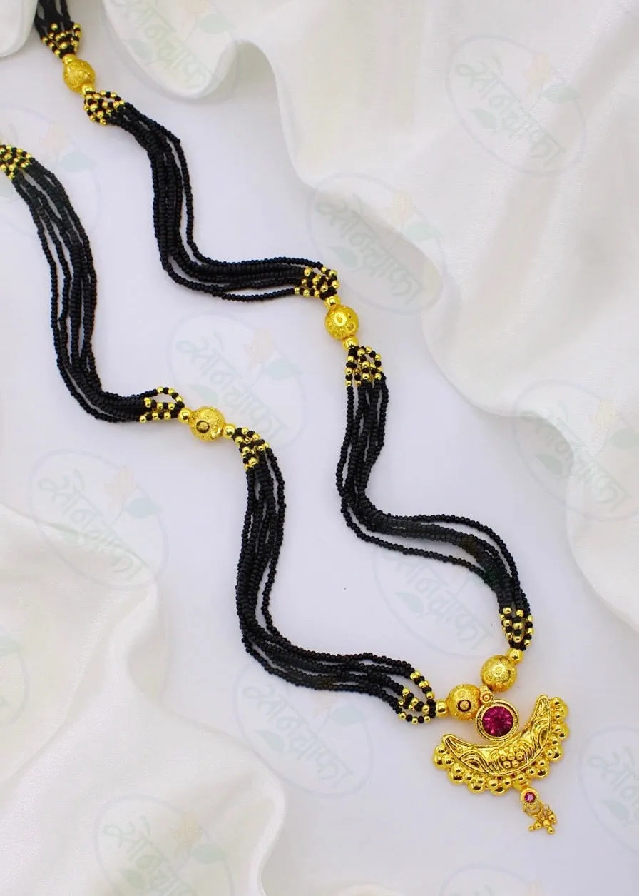 CHIC & BEAUTIFUL HALF-MOON DESIGNER MANGALSUTRA
