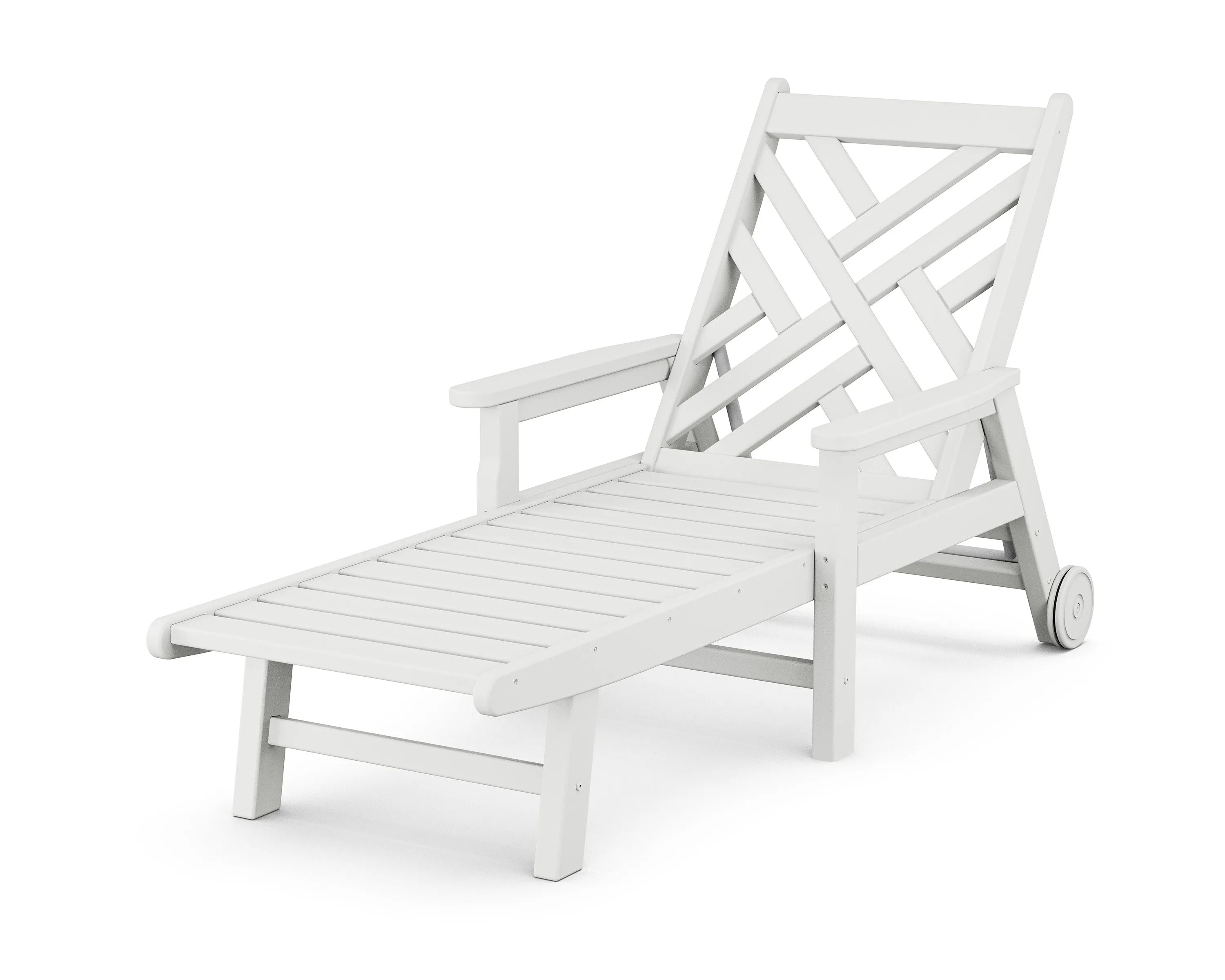 Chippendale Chaise with Arms and Wheels