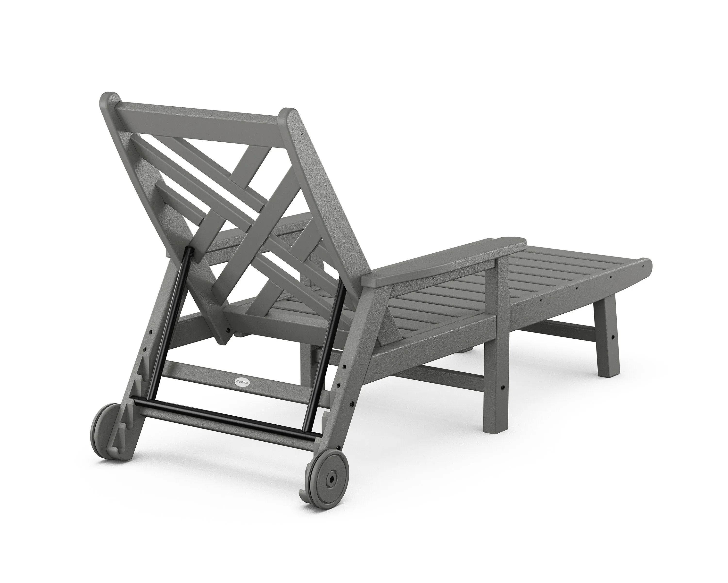 Chippendale Chaise with Arms and Wheels