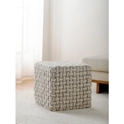 Cordoba Hand Woven Gray Ottoman 002CD