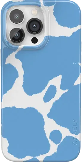 Current MOOd | Light Blue Cow Print Case