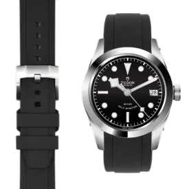 Curved End Rubber Strap for Tudor Black Bay 41