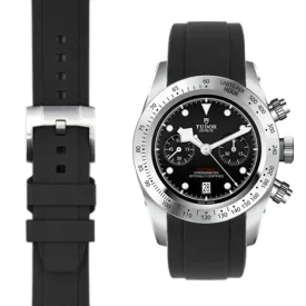 Curved End Rubber Strap for Tudor Black Bay Chronograph