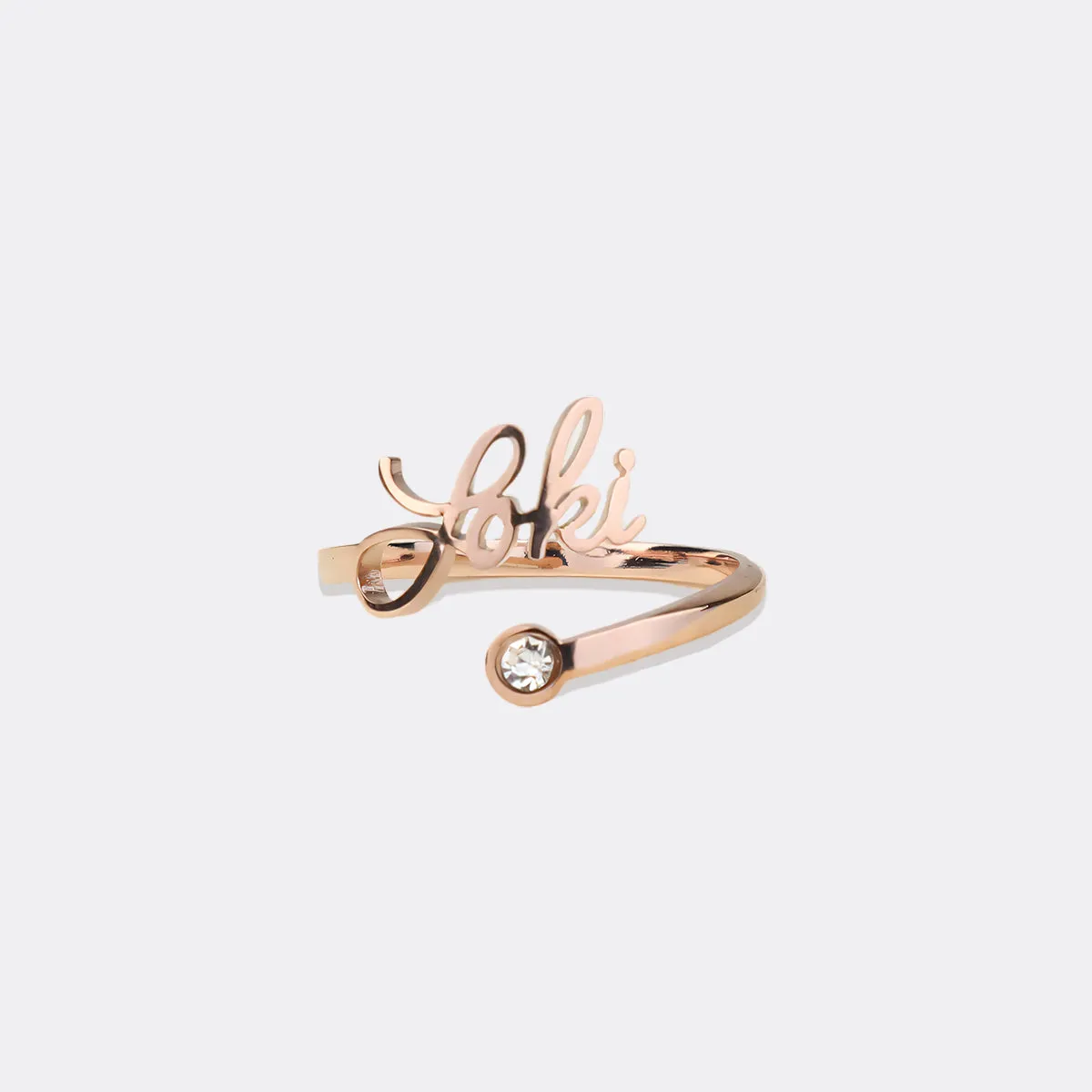 Custom Birthstone Name Ring