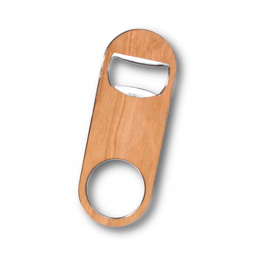 Customizable Keychain Wood Bottle Opener