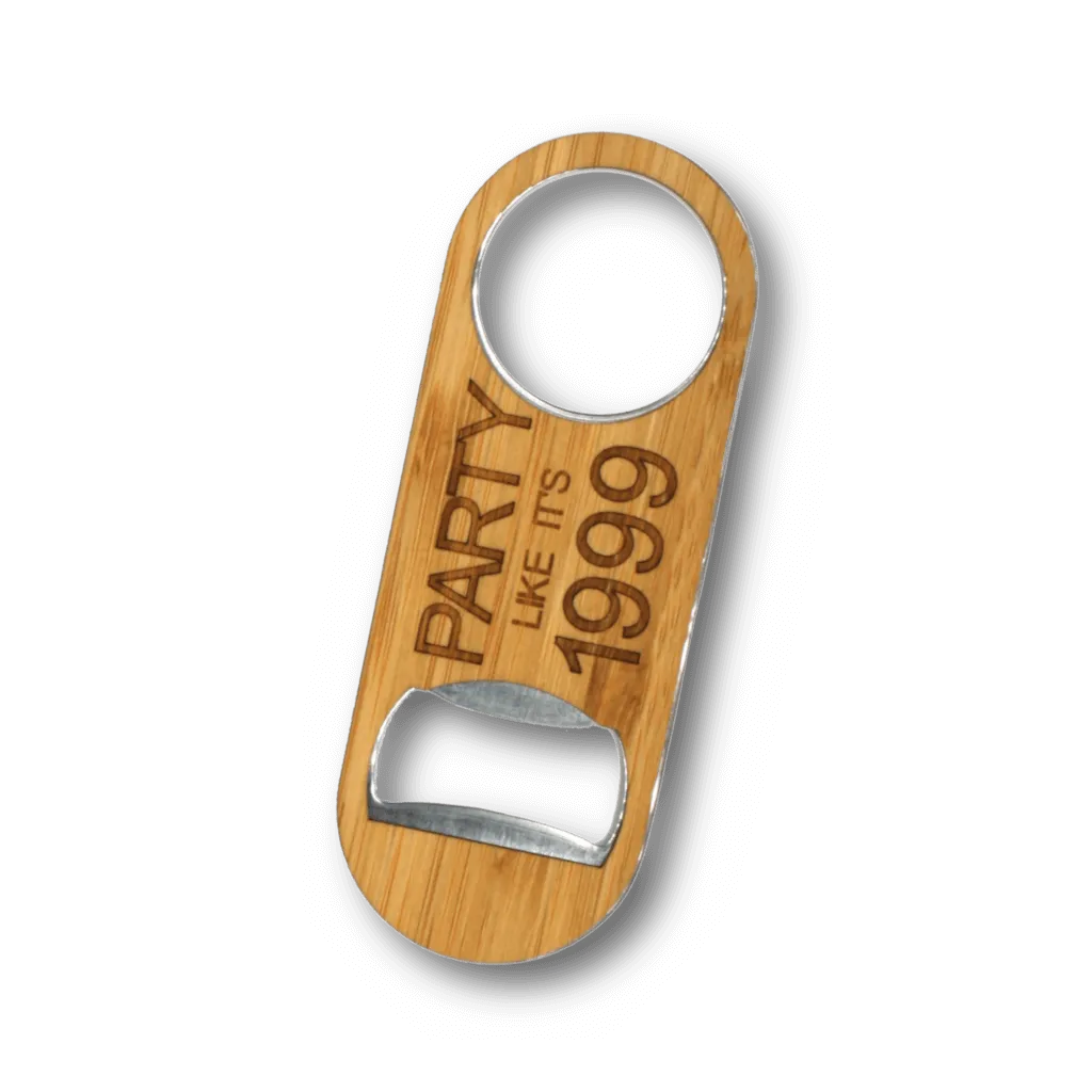 Customizable Keychain Wood Bottle Opener