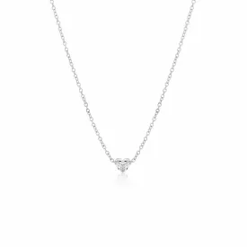 Drilled Heart Diamond Necklace