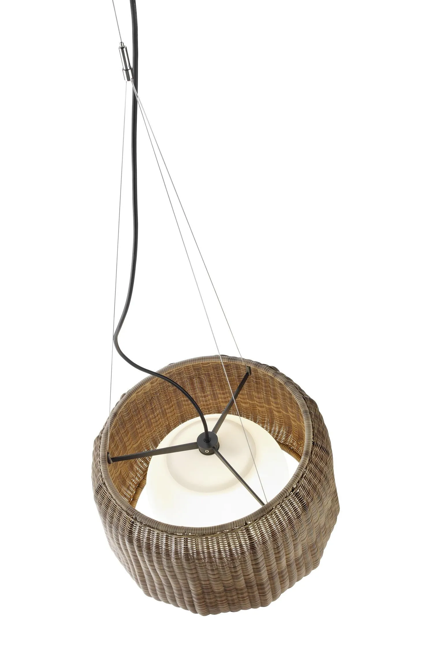 Exterior Woven Basket Pendant Light